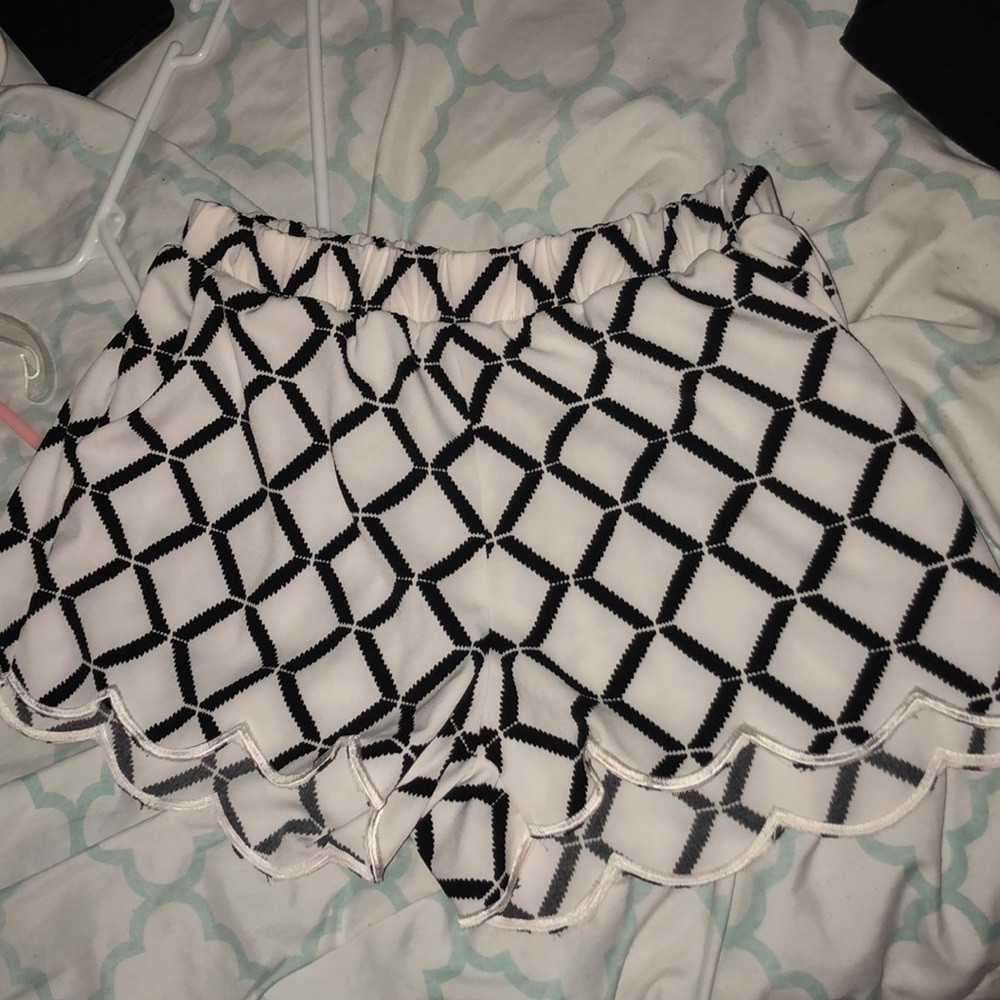 Black and White Shorts